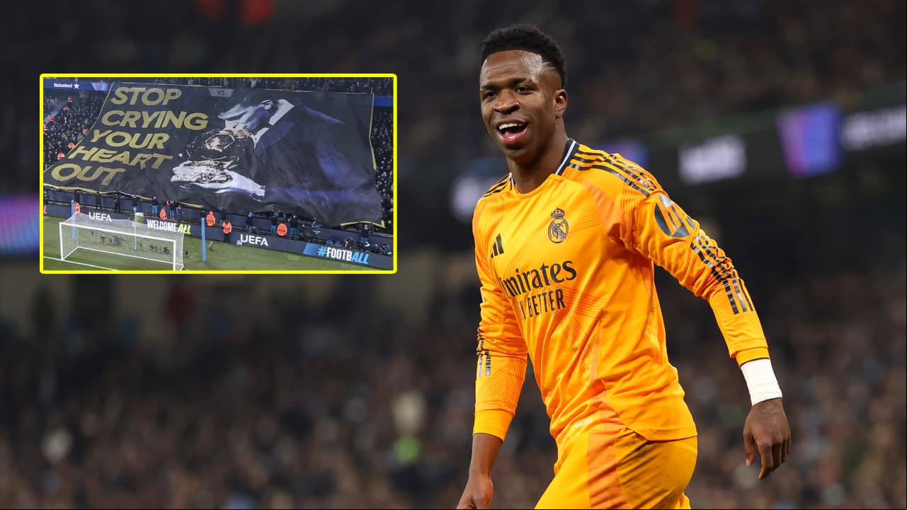El City aclara que la pancarta de Rodri y el Balón de Oro no era para Vinícius