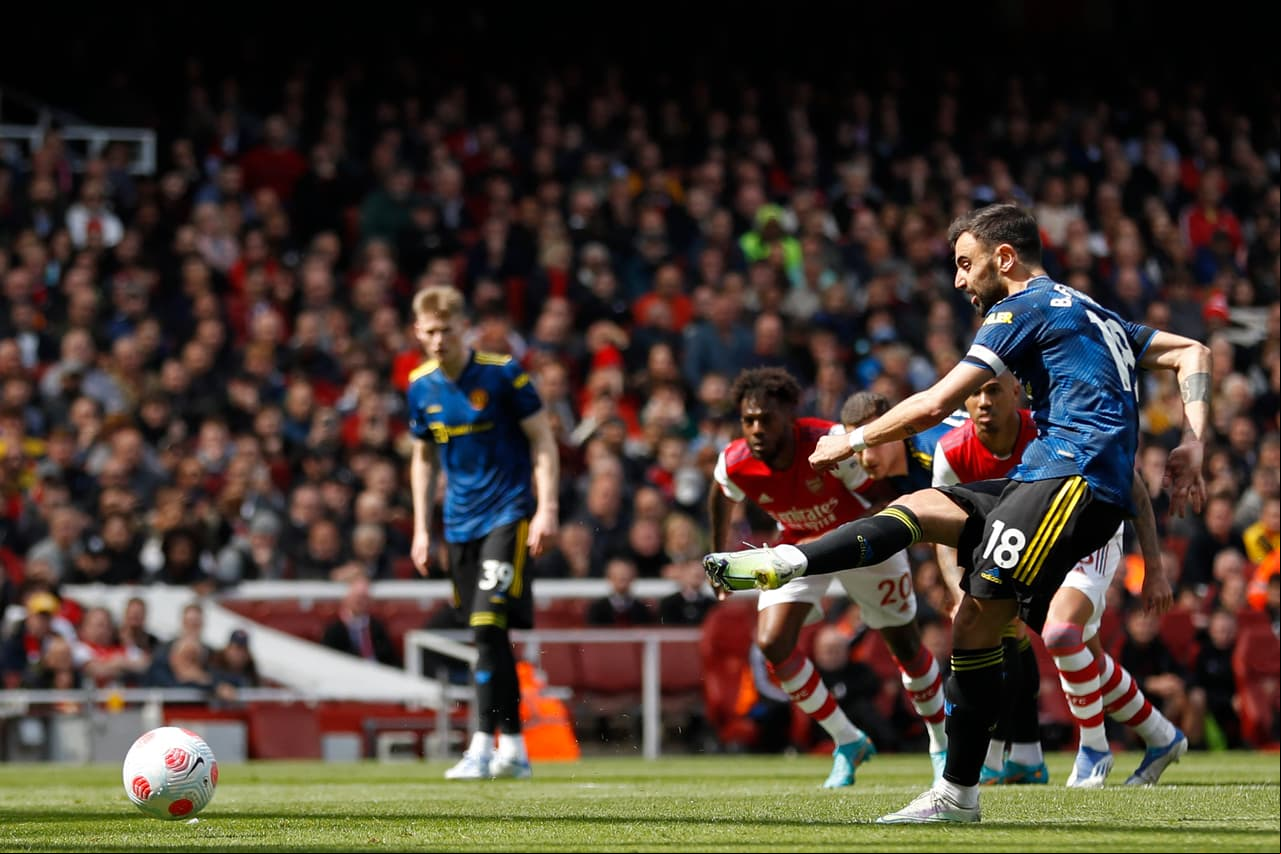 Arsenal venció 3-1 al Manchester United con goles de Nuno Tavares, Bukayo Saka y Granit Xhaka; Cristiano Ronaldo descontó en la Jornada 34.