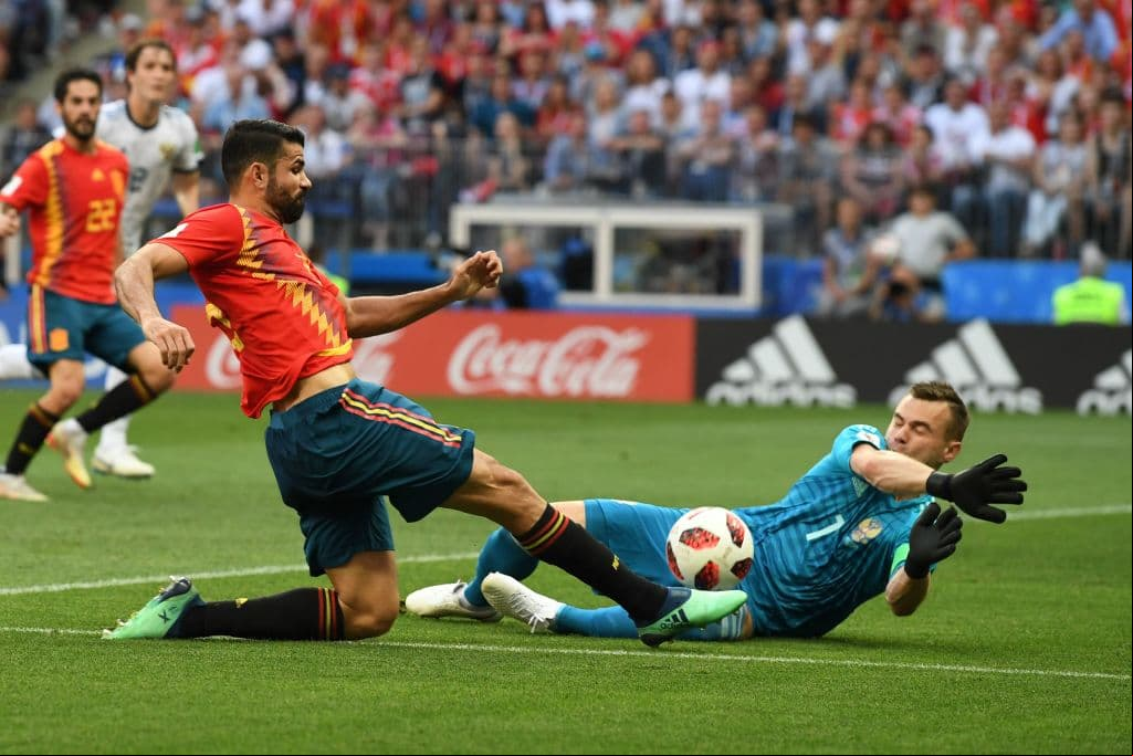 Diego Costa fue parte de los tres cambios en el segundo tiempo para la entrada de Iago Aspas. Antes, también entraron Dani Carvajal por Nacho Fernández y Andrés Iniesta por David Silva.