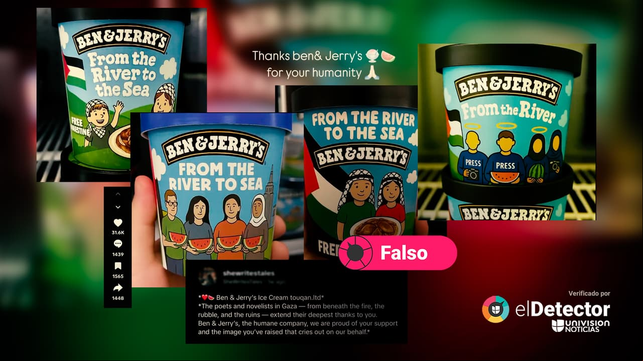 NO hay una edición pro-Palestina de helados Ben & Jerry’s: son imágenes creadas con IA